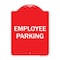 Signmission Designer Series Employee Parking, Red & White Heavy-Gauge Aluminum Sign, 24" x 18", RW-1824-9978 A-DES-RW-1824-9978 - alternate 1